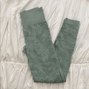 Gymshark CAMO GREEN LEGGINGS